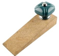 Solid Forest Green Square Ceramic Door Stopper